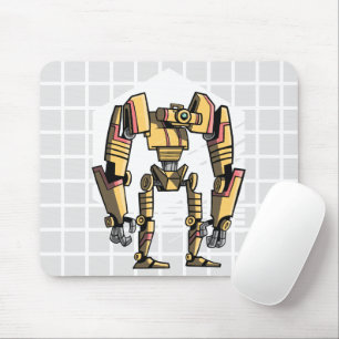 Sci-Fi Mecha Roboter Grid Mauspad