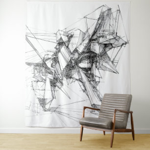 Sci-Fi Mecha Wall Art Wandteppich