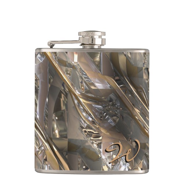 Sci-Fi Metal Art 2-7 Wrapped Flask Flachmann (Vorderseite)