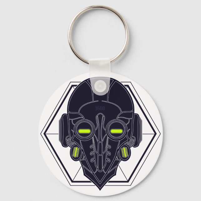 Sci Fi Plague Mask Schlüsselanhänger (Vorderseite)