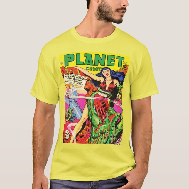 SCI FI PLANET-COMIC der 40er Jahre T-Shirt (Vorderseite)