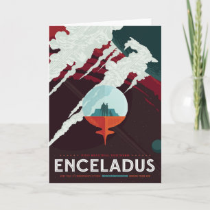 Sci-Fi-Reise-Werbung, Mond Enceladus Karte