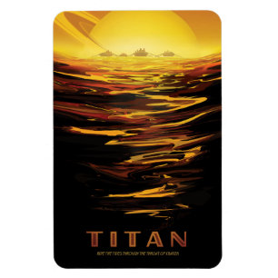 Sci-Fi-Reise-Werbung, Mond-Titan Magnet