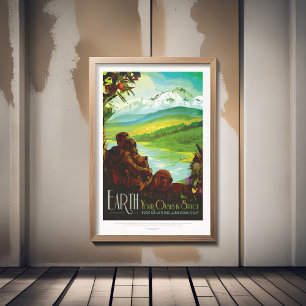 Sci-Fi-Reise-Werbung, Planet Erde Fotodruck