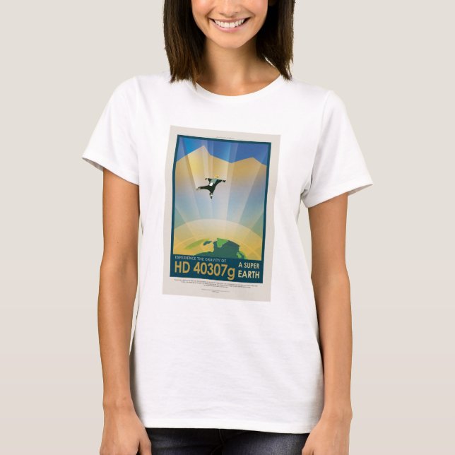 Sci-Fi-Reise-Werbung, Planet HD 40307g T-Shirt (Vorderseite)