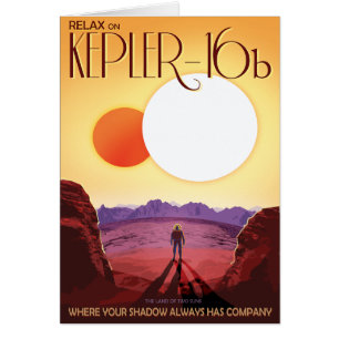 Sci-Fi-Reise-Werbung, Planet Kepler-16b