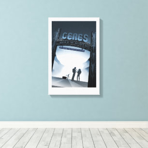 Sci-Fi-Reise-Werbung, Zwergplanet Ceres Leinwanddruck