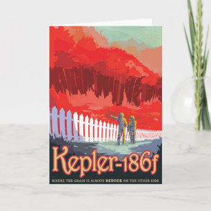 Sci-Fi-Reisewerbung, Planet Kepler-186f Karte