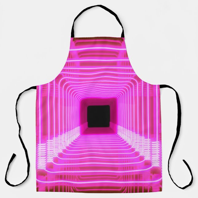 Sci-Fi Retro 3D: Pop Art Illustration Schürze (Vorderseite)
