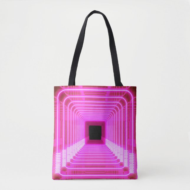 Sci-Fi Retro 3D: Pop Art Illustration Tasche (Vorderseite)