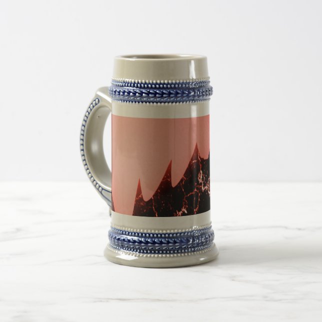 sci-fi rote Fantasy futuristisch Bierglas (Vorderseite Links)