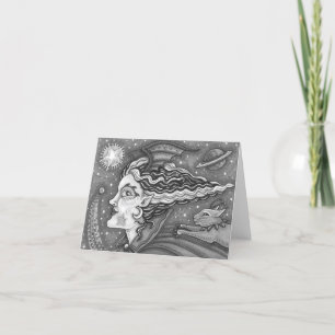 SCI FI SPACE WITCH & COMET CAT SPASS BLK/WHank Karte