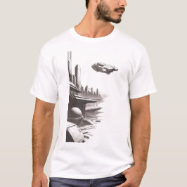 Sci-Fi-T - Shirt durch das Universum 01 B, Vorders
