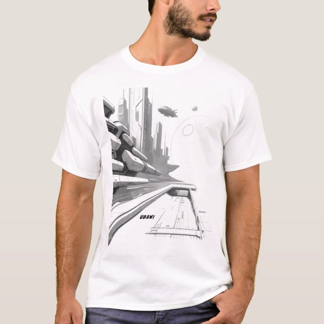 Sci-Fi-T - Shirt durch das Universum 01 J Front (Vorderseite)