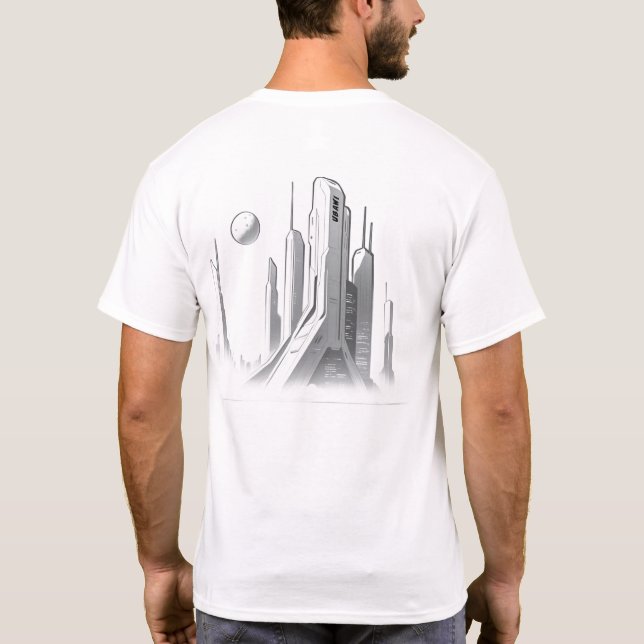 Sci-Fi-T - Shirt durch das Universum 03 C zurück (Rückseite)
