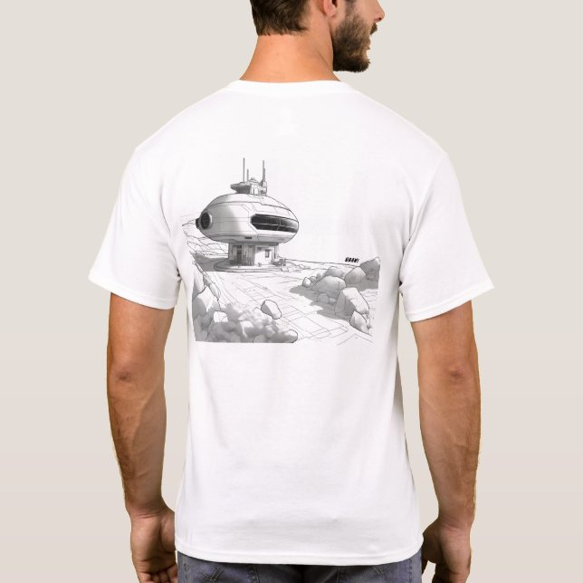 Sci-Fi-T - Shirt durch das Universum 03 I Zurück (Rückseite)