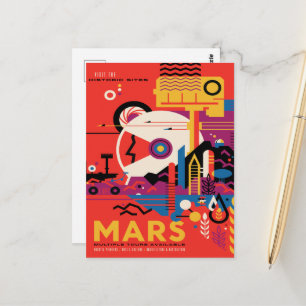 Sci-Fi Travel Ad, Mars Postkarte