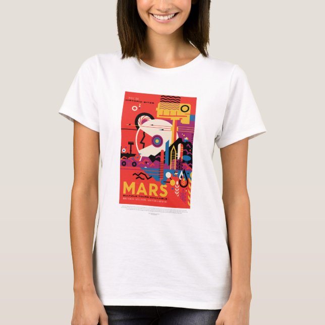Sci-Fi Travel Ad, Mars T-Shirt (Vorderseite)
