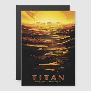 Sci-Fi Travel Ad, Moon Titan Magneteinladung