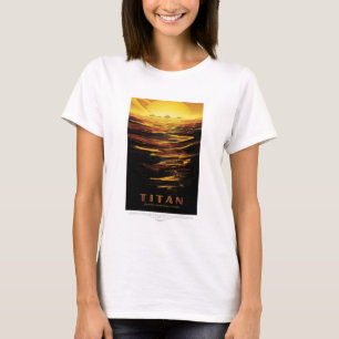 Sci-Fi Travel Ad, Moon Titan T-Shirt