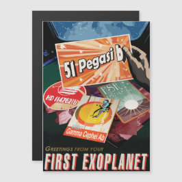 Sci-Fi Travel Ad, Planet 51 Pegasi b Magneteinladung