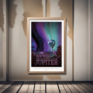 Sci-Fi Travel Ad, Planet Jupiter Fotodruck