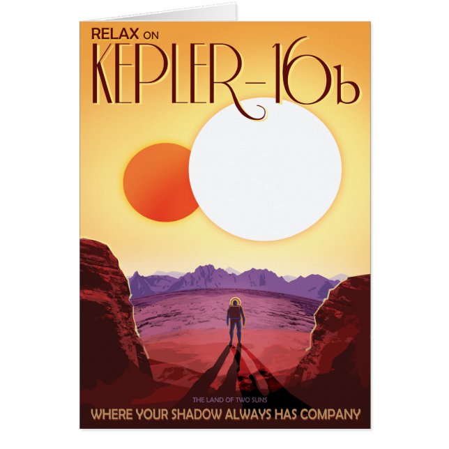Sci-Fi Travel Ad, Planet Kepler-16b (Vorne)