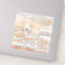 Sci-Fi Travel Ad, Planet Venus Aufkleber