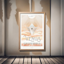 Sci-Fi Travel Ad, Planet Venus Poster
