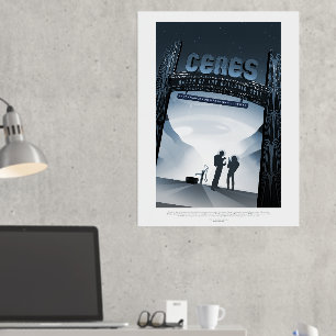 Sci-Fi Travel Ad, Zwerg Planet Ceres Foliendrucke