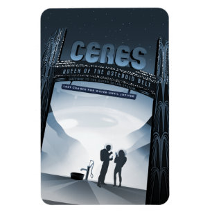 Sci-Fi Travel Ad, Zwerg Planet Ceres Magnet