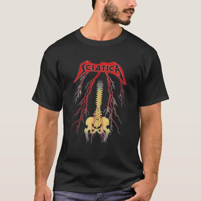 Sciatica Skeleton Metal T-Shirt (Vorderseite)