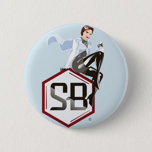 SciBabe Logo-Knopf Button (Vorderseite)