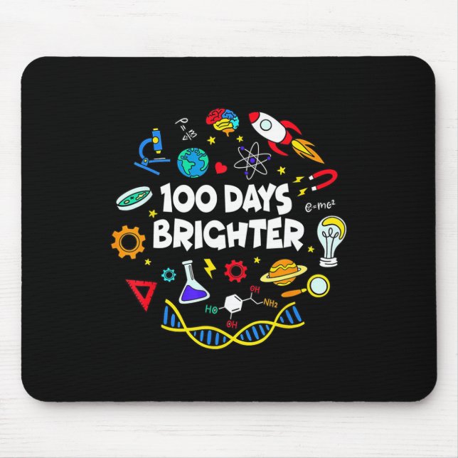 Science 100 Days Brighter Student Happy 100 Day Mousepad (Vorne)