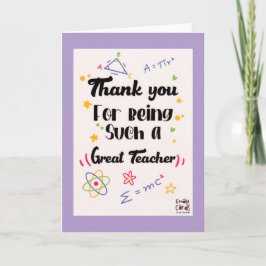 Science and Maths Teacher - Thank you Karte
