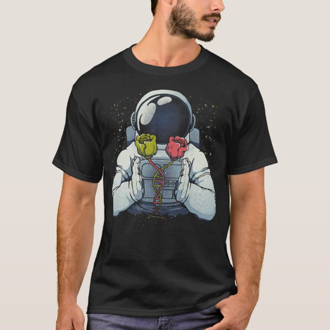 Science Astronaut DNA Roses by Tobe Fonseca T-Shirt (Vorderseite)