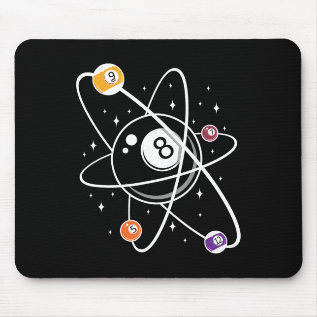 Science Atom Pool Lover 8 Billiard Mousepad (Vorne)