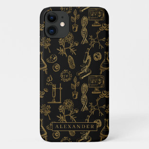 Science Biology Art Gold Muster Monogram Case-Mate iPhone Hülle