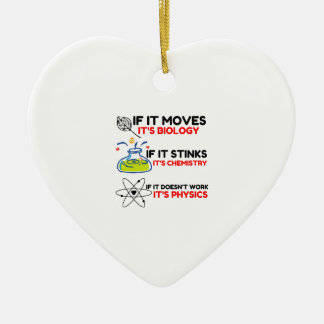 Science BIOLOGY CHEMISTRY PHYSICS Keramik Ornament