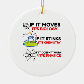 SCIENCE BIOLOGY CHEMISTRY PHYSICS KERAMIK ORNAMENT