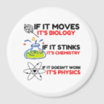 SCIENCE BIOLOGY CHEMISTRY PHYSICS MAGNET<br><div class="desc">Gewitzt, cool, phantastisch, Tiere, Nerd, Geek, Vintag, Retro, Redewendungen, Geschenkidee, Paar, Liebe, Sport</div>