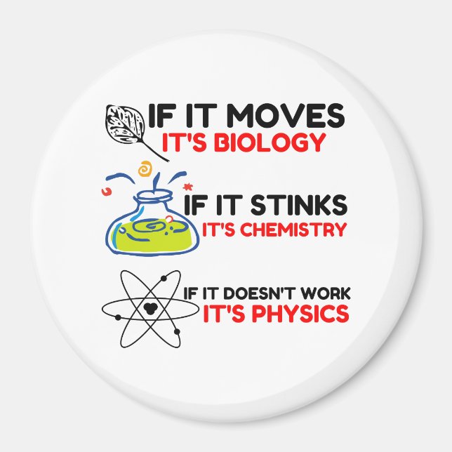 SCIENCE BIOLOGY CHEMISTRY PHYSICS MAGNET (Vorne)