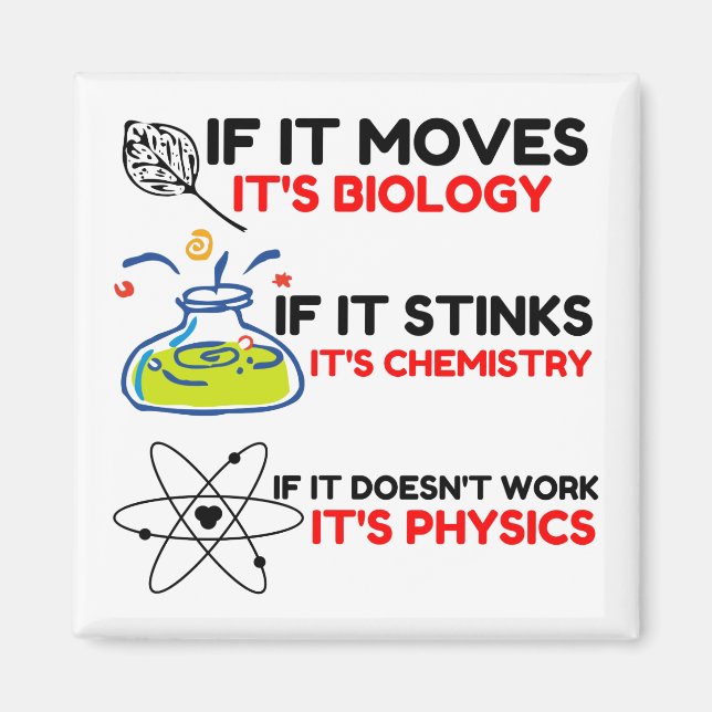 SCIENCE BIOLOGY CHEMISTRY PHYSICS MAGNET (Vorne)