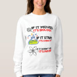 SCIENCE BIOLOGY CHEMISTRY PHYSICS SWEATSHIRT<br><div class="desc">Cool,  Comic,  Liebe,  Funny,  Coupes,  Vintager Sport,  Retro,  Niedlich,  Weihnachten,  Nerd,  Spaß,  Geek,  Hipster,  Wissenschaft</div>