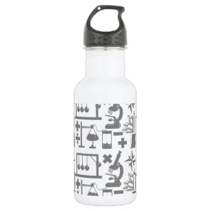 Science Biology Physics Geography Math Pattern Trinkflasche
