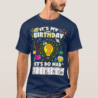 Science Birthday heme Age 7 Lasse Do Science T-Shirt