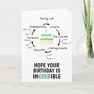 Science Birthday Krebs Zyklusbiologie Lehrer Karte