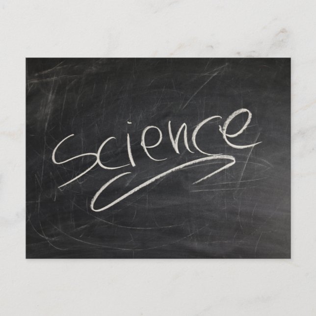 SCIENCE BLACKBOARD CHALK BACKGRUND POSTCARD POSTKARTE (Vorderseite)