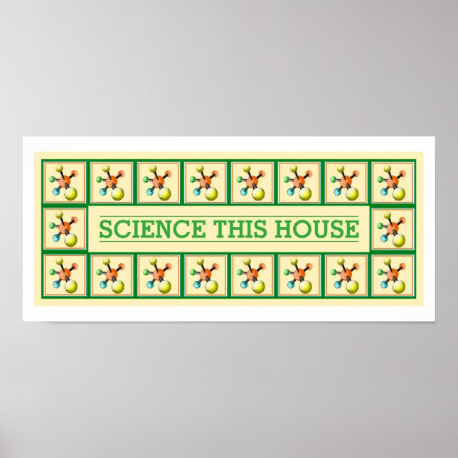 Science Bless this House Funny Inspirational Decor Poster (Vorne)