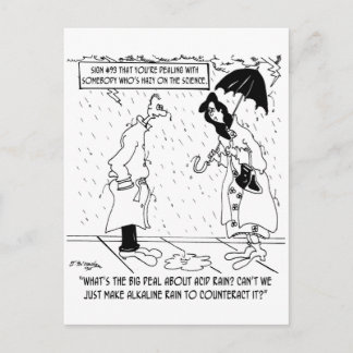 Science Cartoon 7084 Postkarte